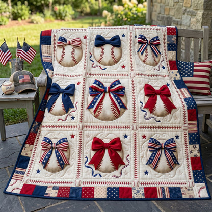 Patriotic Diamond Baseballs WN3005006CL Quilt