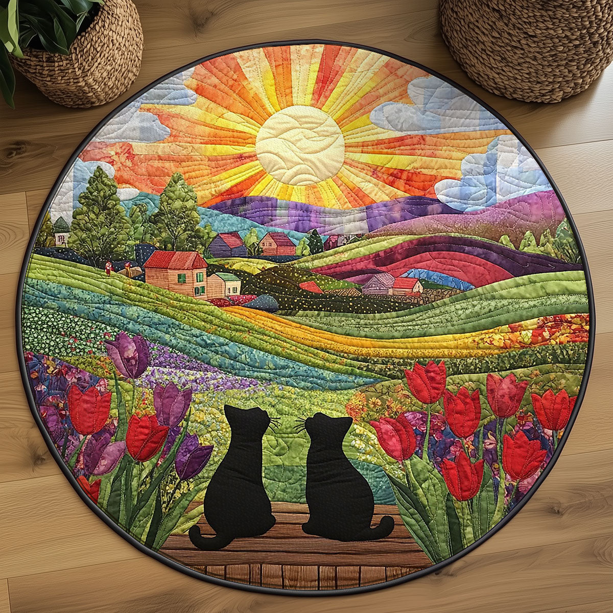 Whiskered Hill WJ2507050CL Quilted Round Mat
