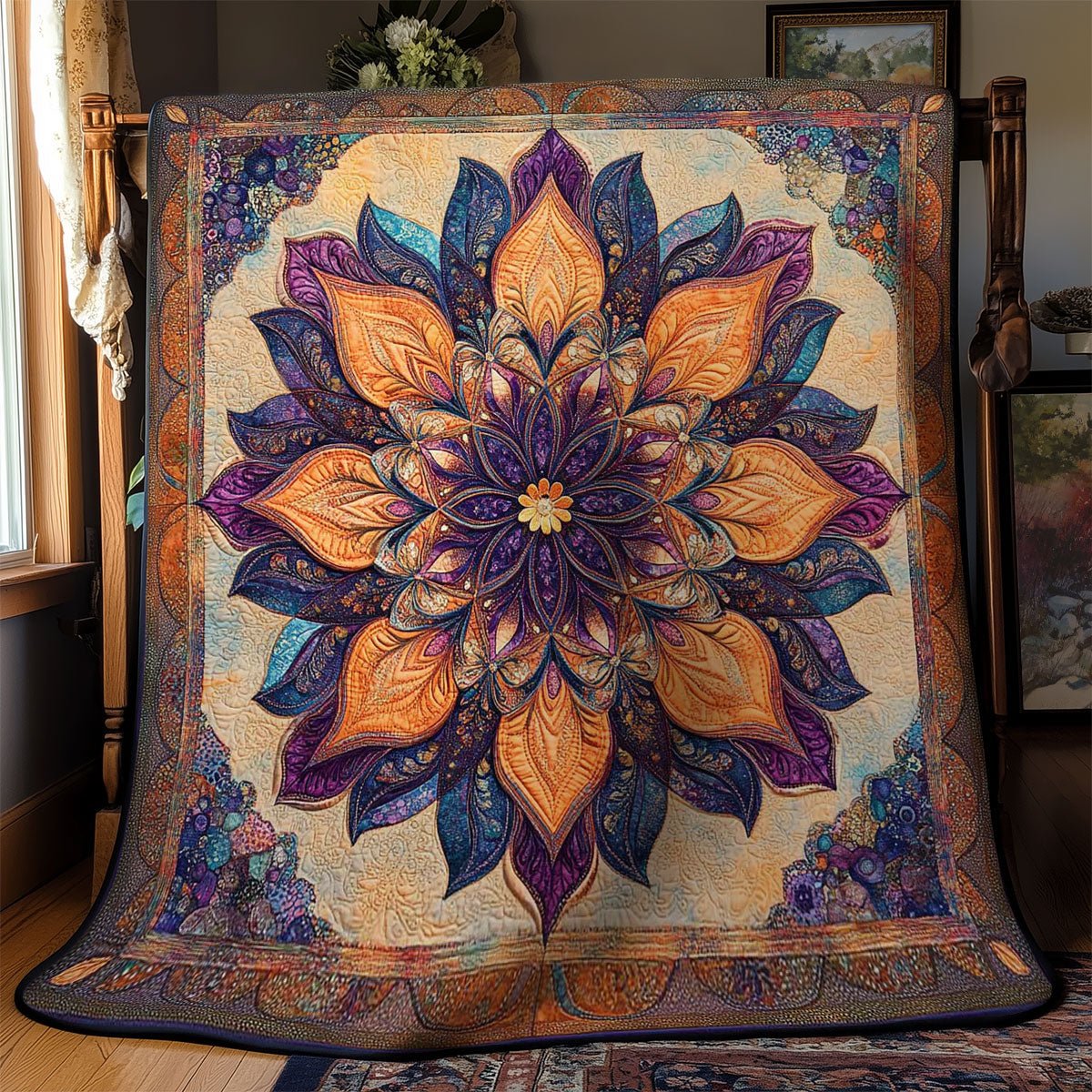 Mystic Flower Mandala WN0402041CL Quilt