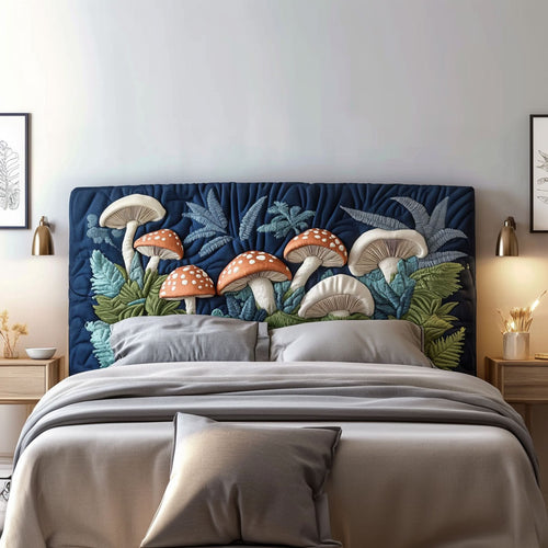 Mystical Mushroom Garden QA0701014CL Quilted Headboard Slipcover