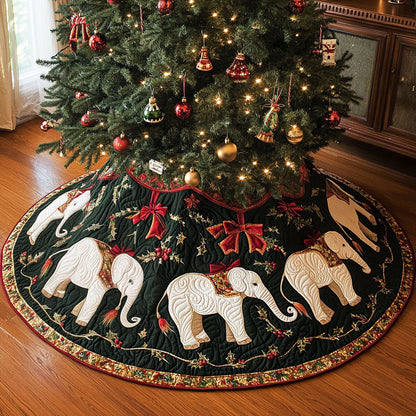 Elephant Elegance CP1110001CL Quilted Christmas Tree Skirt