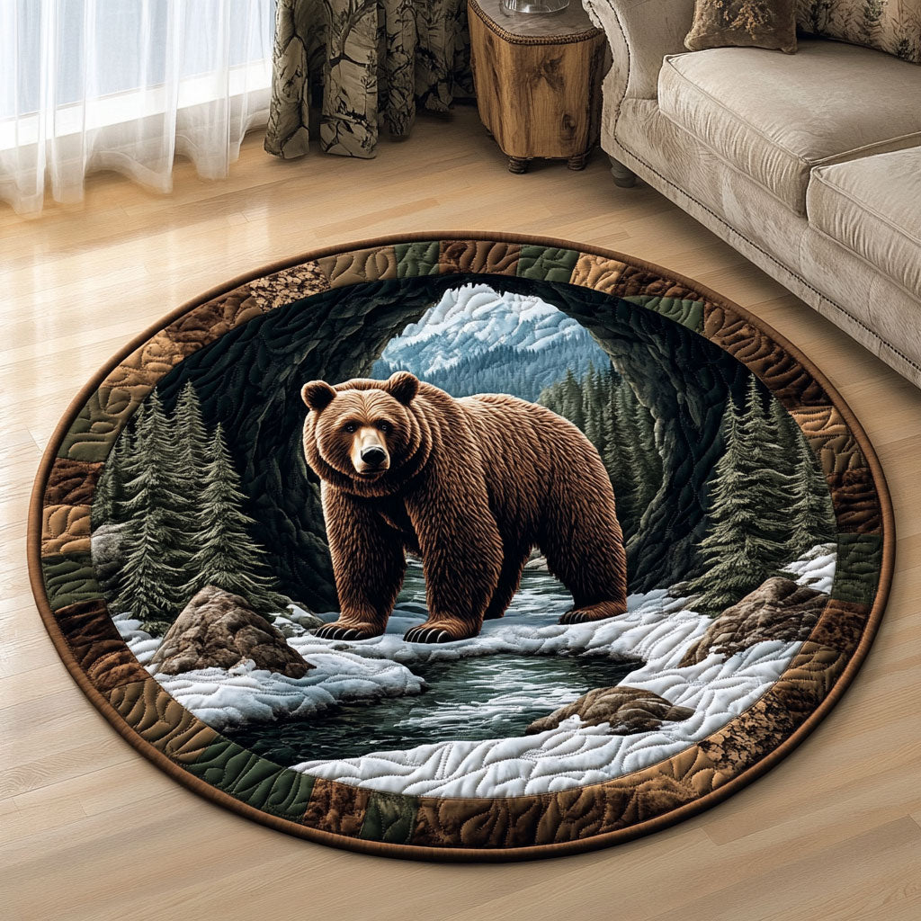 Forest Bear CW1001070CL Quilted Round Mat