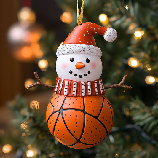 Snowman Basketball CW2311040CL Christmas Ornament