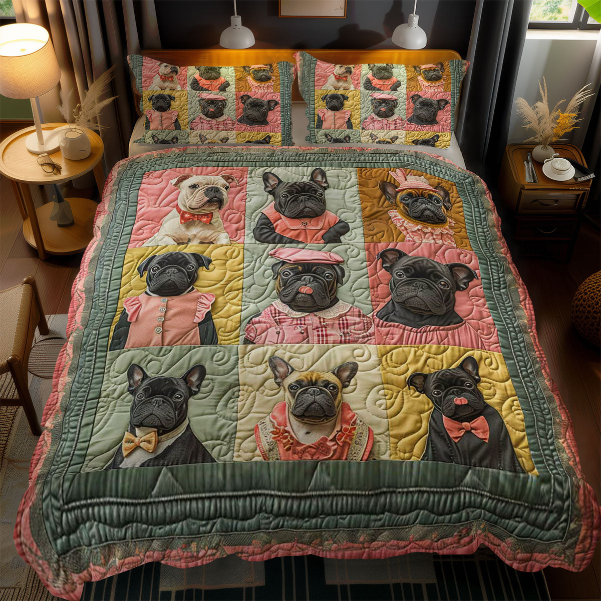 Chic French Bulldog WN1303126CL Duvet Cover Set