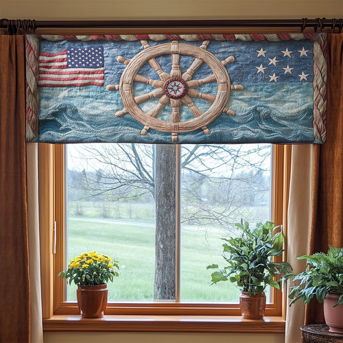 Ship Wheel Patriot WN0906094CL Quilted Valance