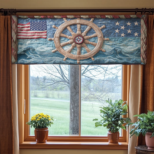 Ship Wheel Patriot WN0906094CL Quilted Valance