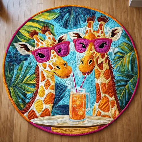 Giraffe Summer Cheers KL1912041CL Quilted Round Mat