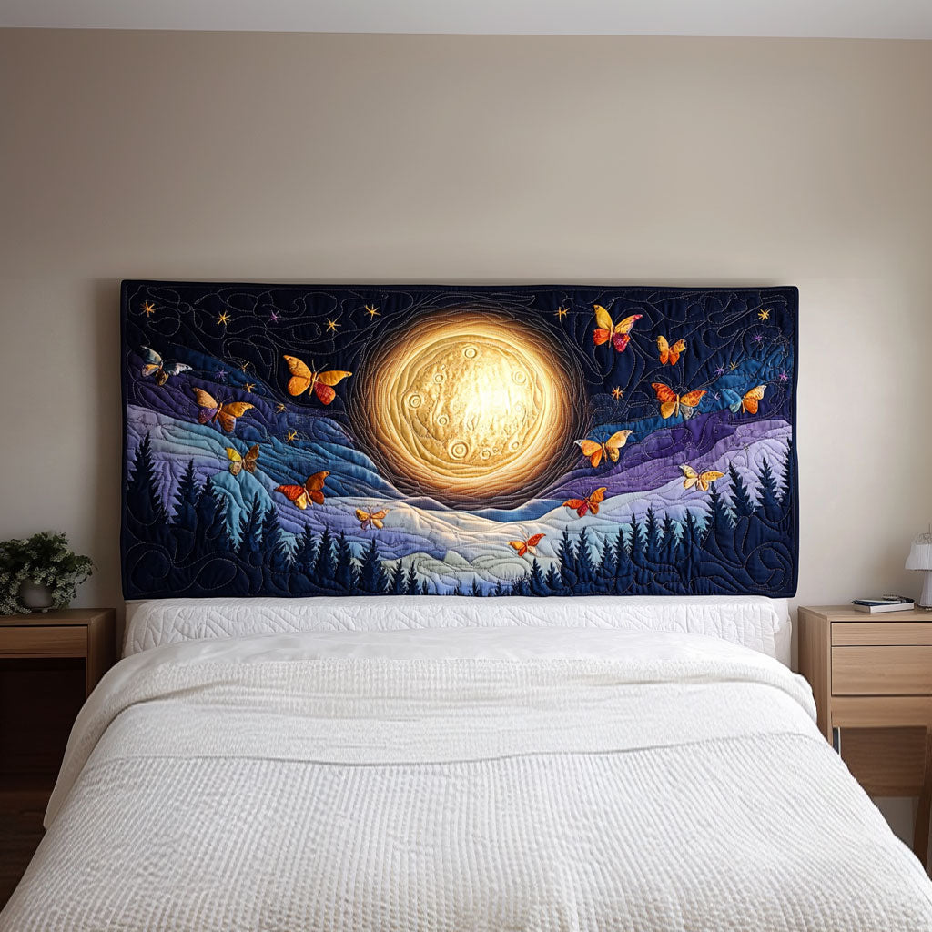 Moon Night Butterfly QA0601023CL Quilted Headboard Slipcover
