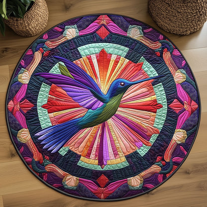 Hummingbird Mandala WJ0606050CL Quilted Round Mat)