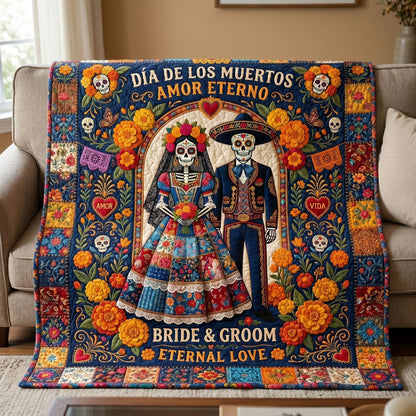 Día De Los Muertos Eternal Love Wedding WN2804005CL Quilt