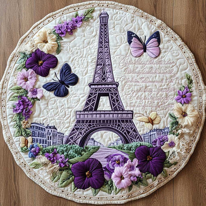 Eiffel Sunset WN2204015CL Quilted Round Mat