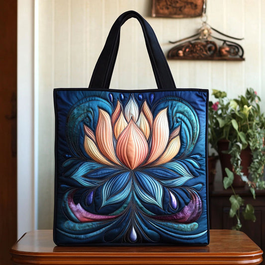 Lotus Radiant Harmony KL1112023CL  Quilted Tote Bag
