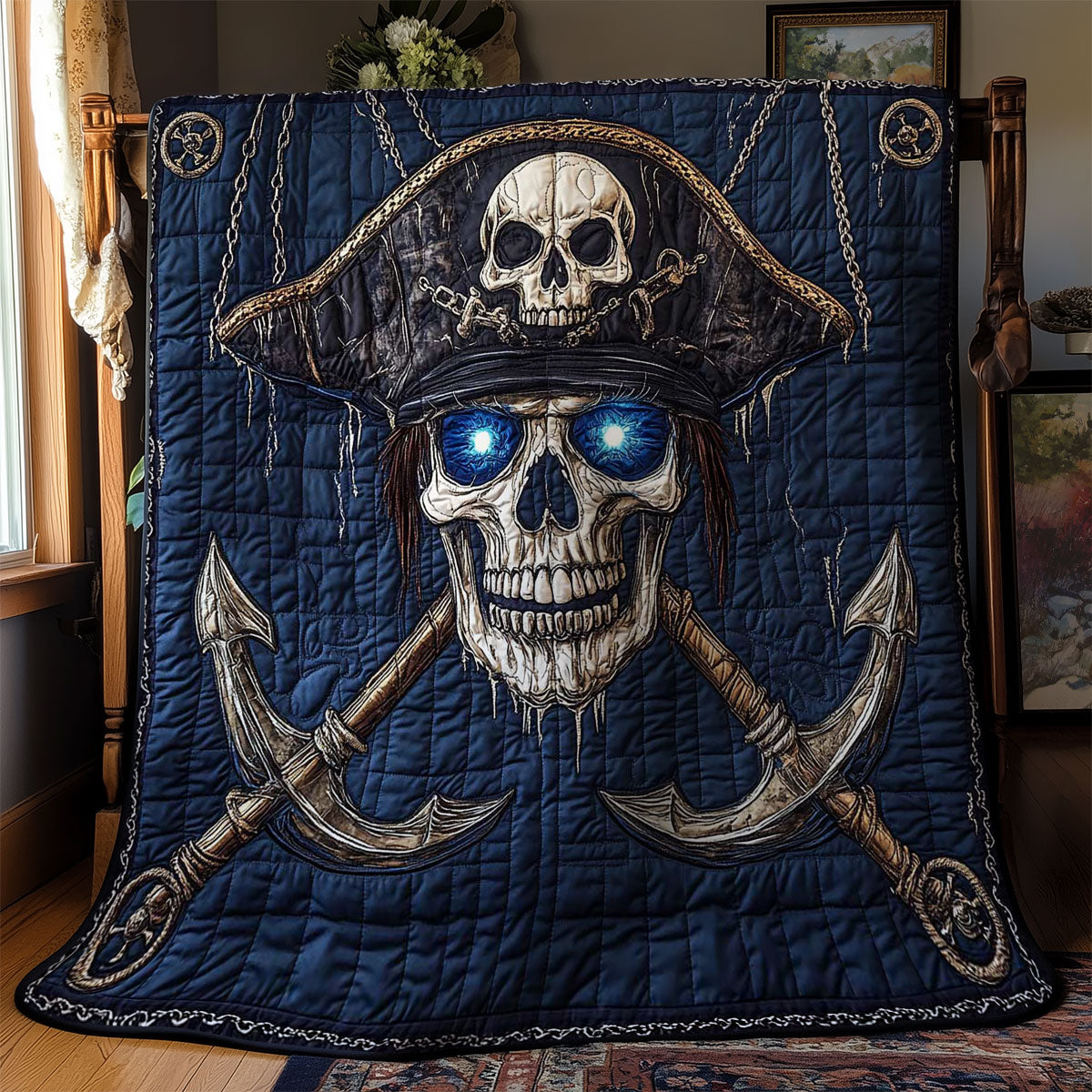 Blue Abyss Skull WN2301016CL Quilt