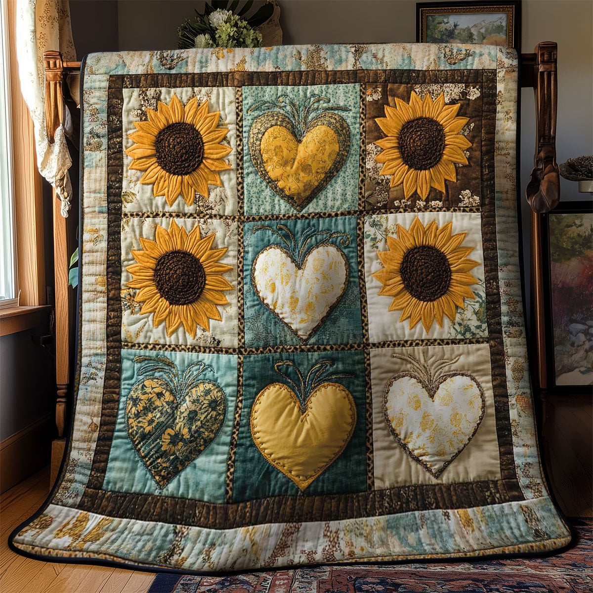 Heart Of Sunflower WN0302003CL Quilt