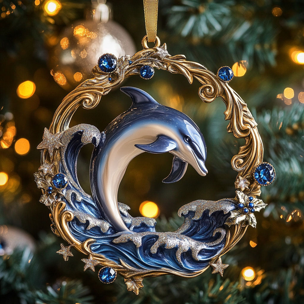 Crystal Dolphin CW2711012CL Christmas Ornament