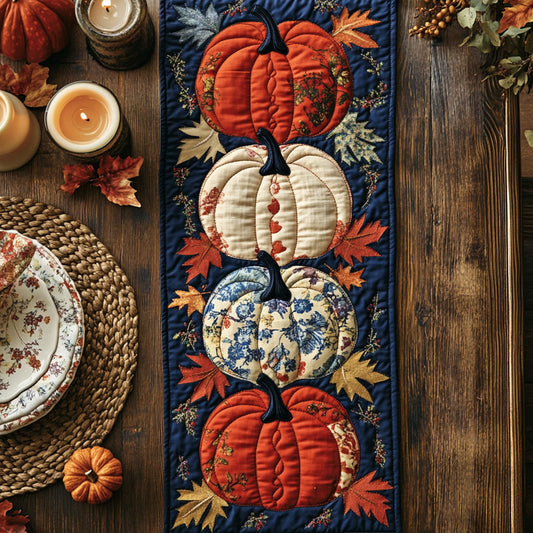 Pumpkin Lantern WN2307069CL Quilted Table Runner