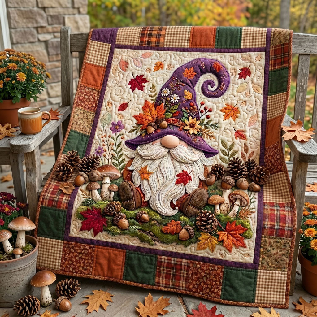 Woodland Harvest Gnome WN2506016CL Quilt