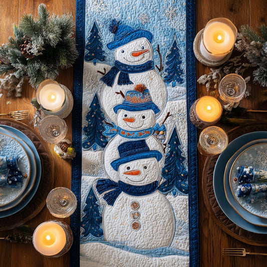 Cute Snowmen XR1011021CL Quilted Table Runner