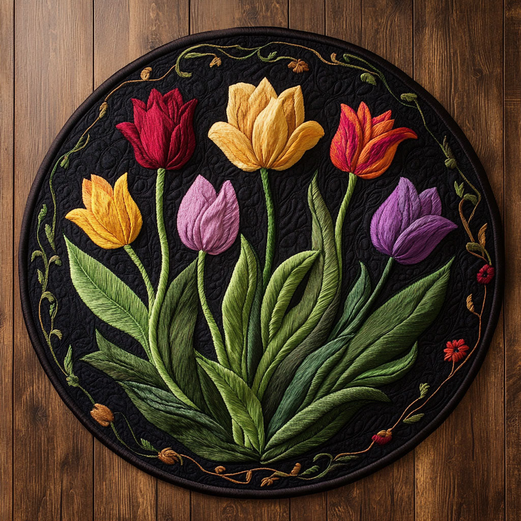 Tulip Emberglow WN1706075CL Quilted Round Mat