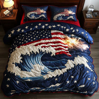 Patriot Storm Memorial Day Wave WN0204045CL Duvet Cover Set