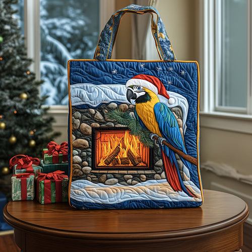 Tropical Santa Fireside LT0111024CL Quilted Tote Bag