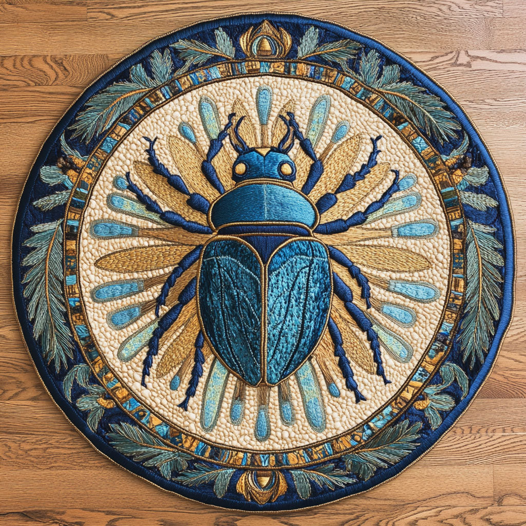Scarab Oracle WN0506071CL Quilted Round Mat