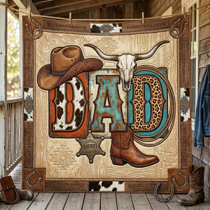 Cowboy Dad Rustic Patchwork WN1006006CL Quilt