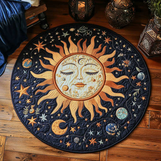 Boho Night Glow WN0504013CL Quilted Round Mat