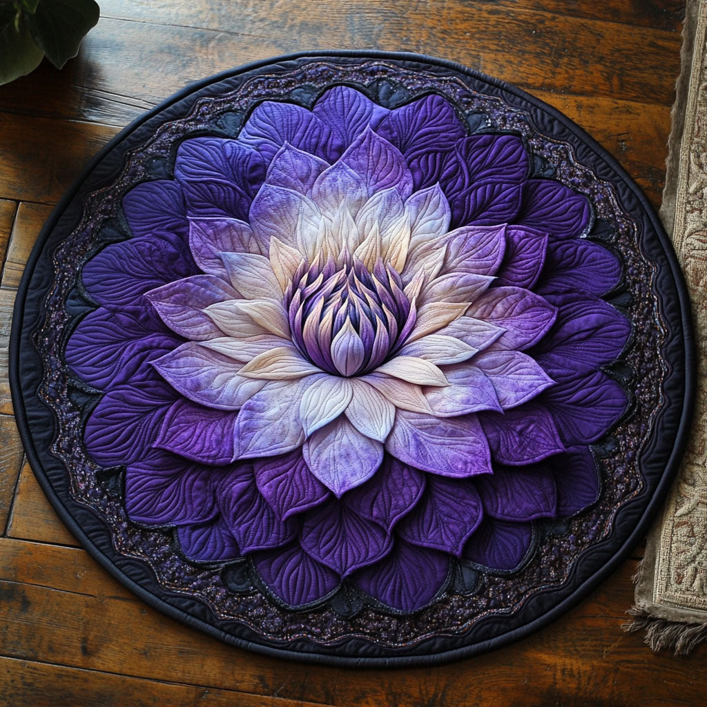 Amethyst Lotus CP0912061CL Quilted Round Mat