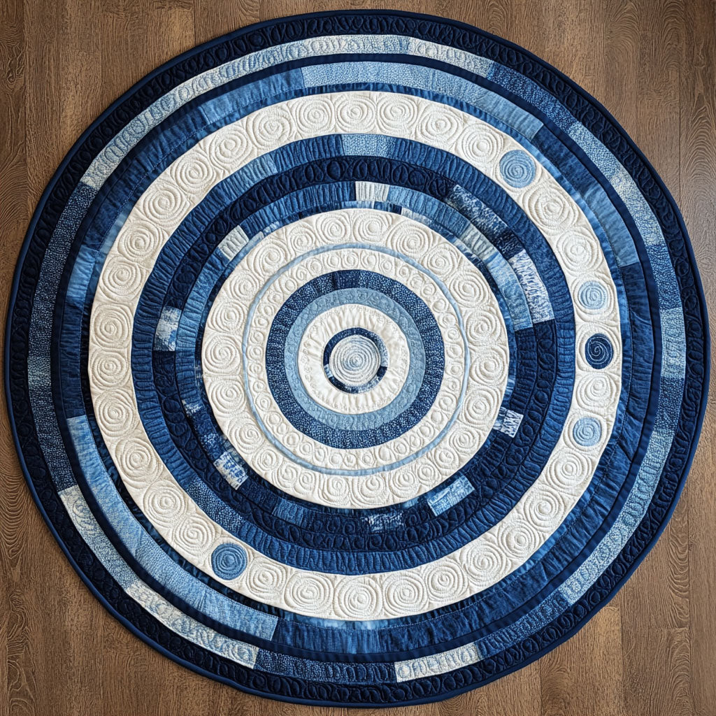 Circle Shadows WN0407068CL Quilted Round Mat