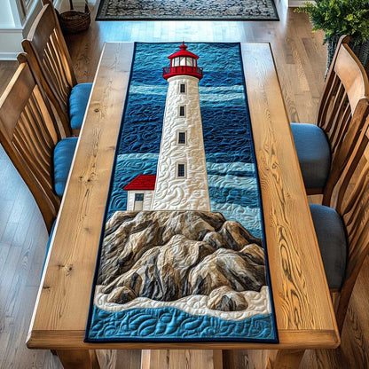 Lighthouse On The Rocks WN2503092CL Quilted Table Runner
