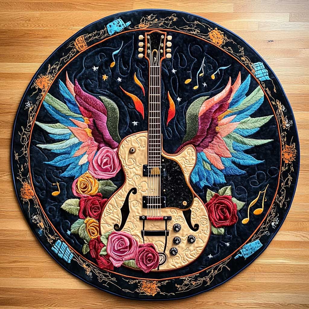 Electric Guitar WN2204017CL Quilted Round Mat