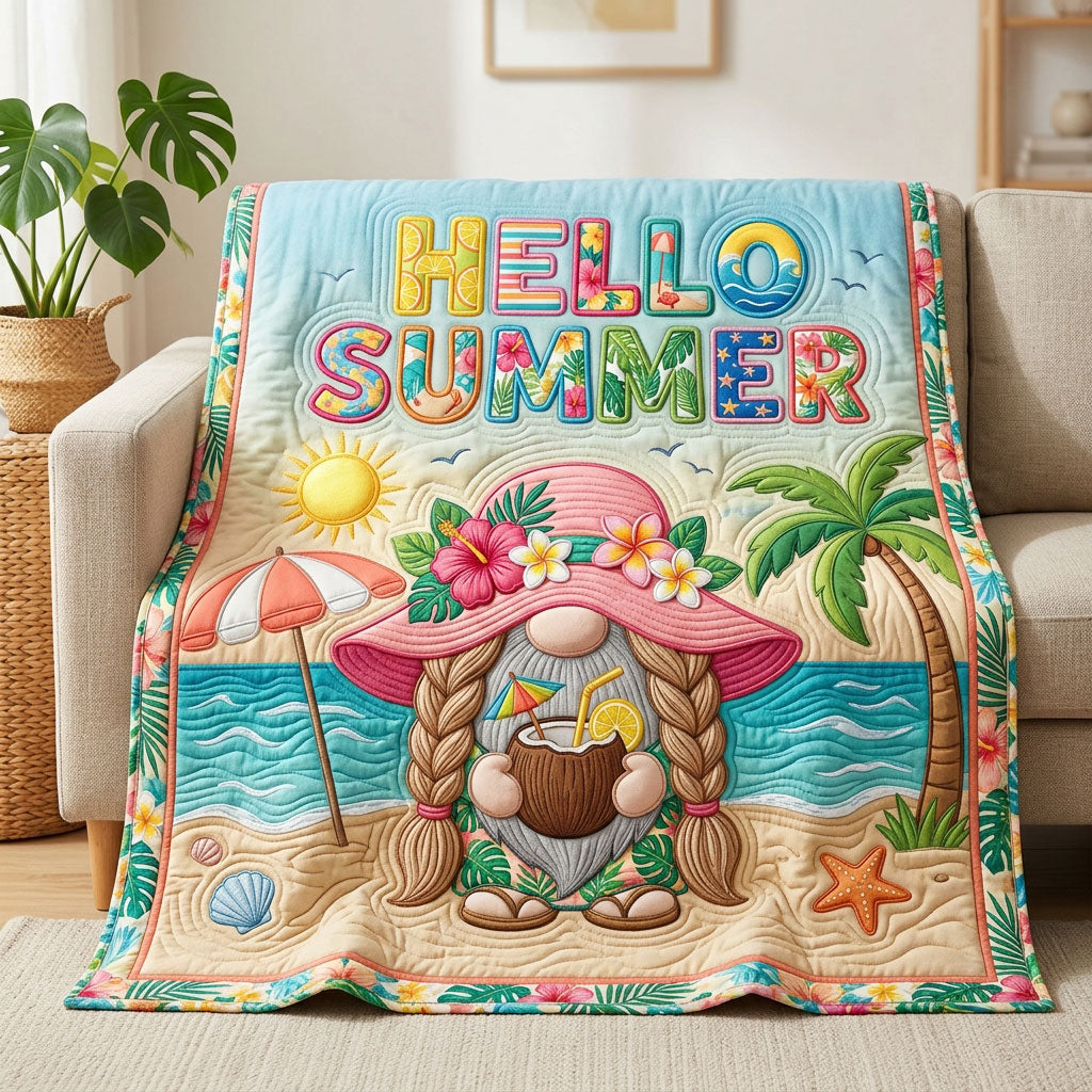 Sunny Paradise Gnome WN0904048CL Quilt