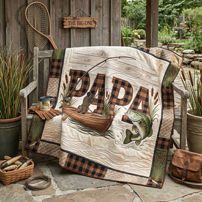 Lake Life Papa Fishing WN1006011CL Quilt