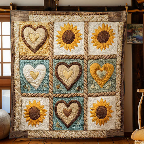 Sunflower Patchwork WN0303064CL Quilt