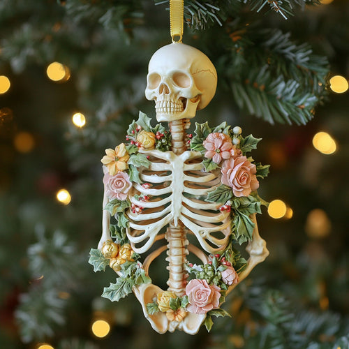 Floral Skeleton WN1512026CL Christmas Ornament