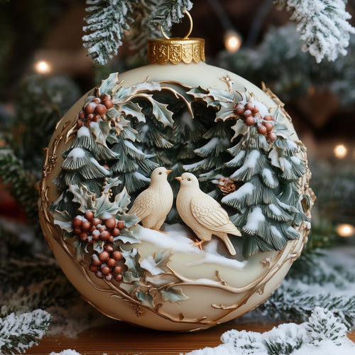 Majestic Turtle Dove XK1710010CL Christmas Ornament
