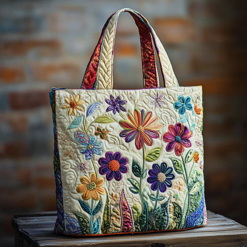 Colorful Garden CW1301004CL Quilted Tote Bag