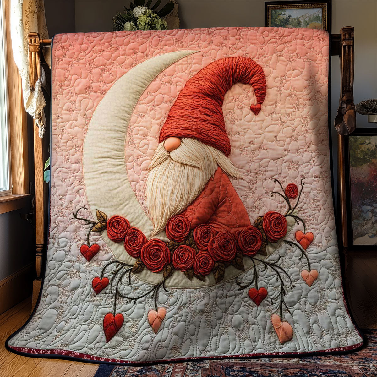 Rose Moon Gnome WN0201011CL Quilt