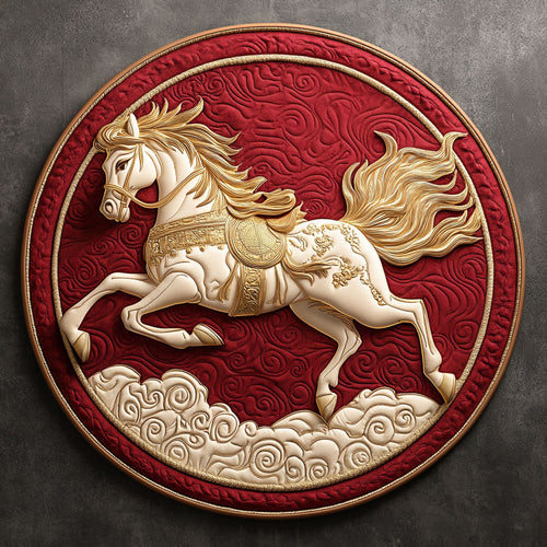 Golden Horse KL0901047CL Quilted Round Mat