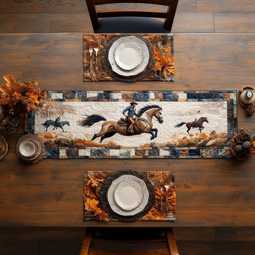 Horse Mane WN1007021CL Quilted Table Runner