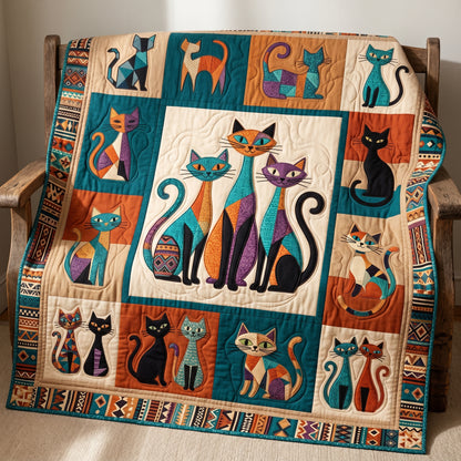 Colorful Cat Patchwork XR2204010CL Quilt