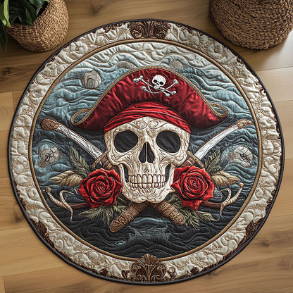 Sea Skull WN2308097CL Quilted Round Mat