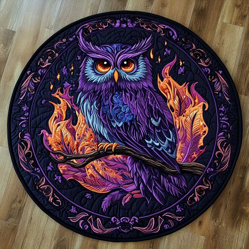 Magical Owl WN2204036CL Quilted Round Mat