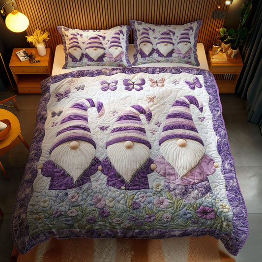 Purple Gnome Trio WN1701146CL Duvet Cover Set