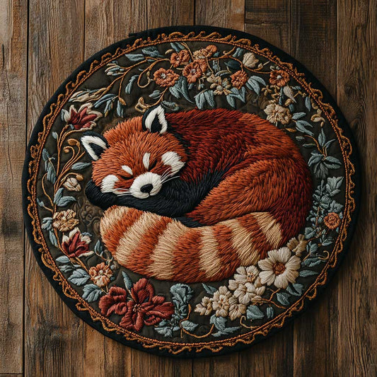Sleeping Red Panda WN2504042CL Quilted Round Mat