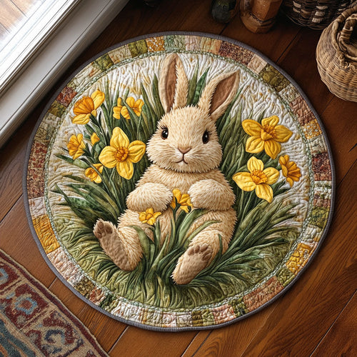 Bunny Blossom Grove WJ2407034CL Quilted Round Mat