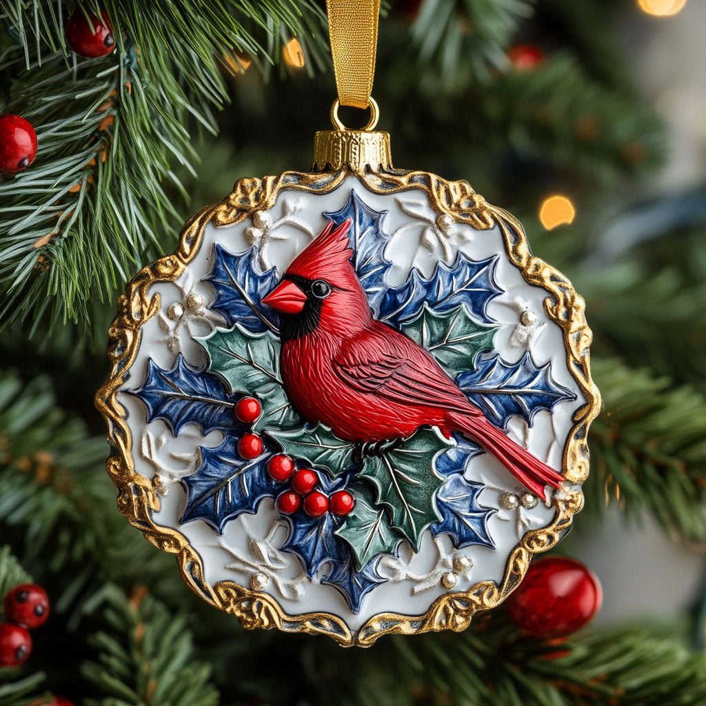 Merry Cardinal WN1410032CL Christmas Ornament