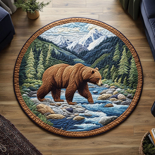 Spirit of the Wild Bear KL3112010CL Quilted Round Mat