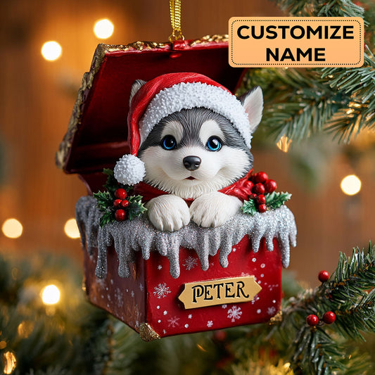 Husky Christmas CW2411032CL Personalized Christmas Ornament